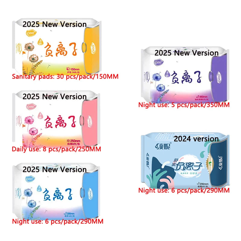 24pcs=3 packs/ Anion Menstrual Pad Sanitary Towels Panty Liners For Women Health Care Feminine Hygiene Product Towels Cotton Pad