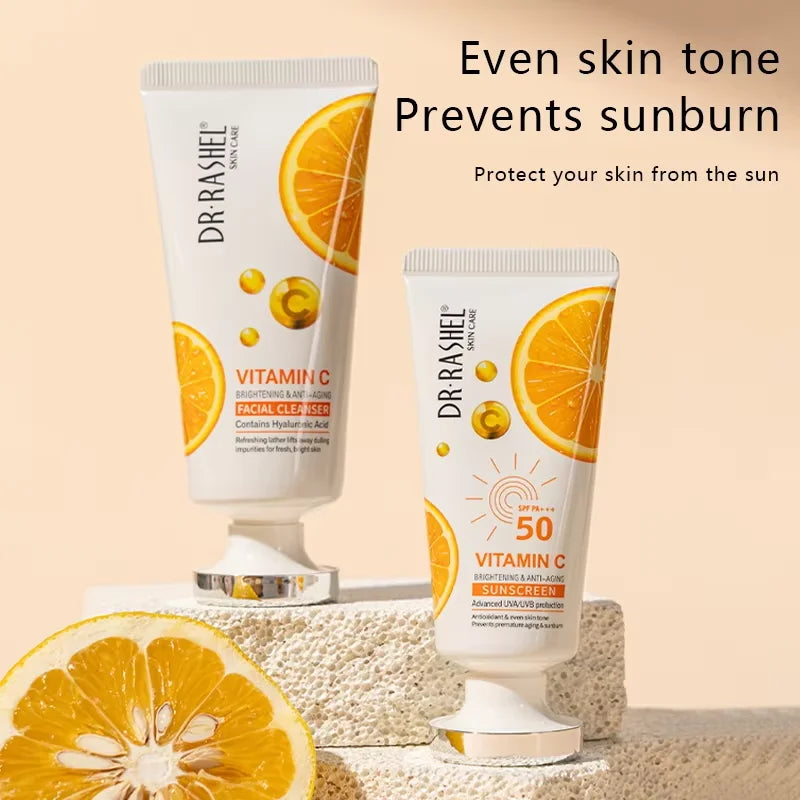 DR. RASHEL Vitamin C Hydrating Moisturizing Repair Firming Elasticity VC Facial Serum Travel Mini Skincare Set