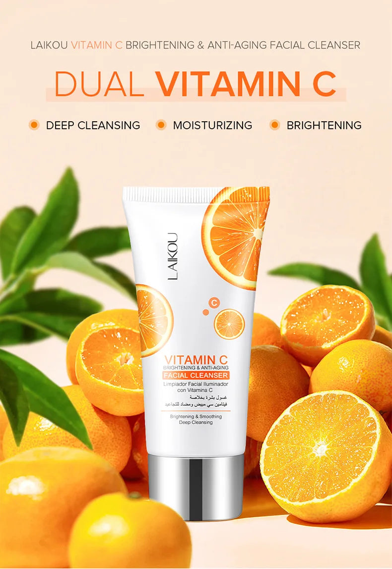Dr.rashel Natural Vitamin C Nourishing Repair Cleanser Skin Care Whitening Moisturizing Shrinking Face Washing Product