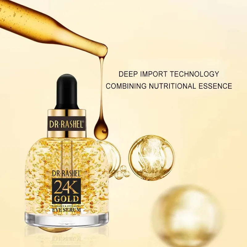 DR.RASHEL 24K Gold Radiance Anti-Aging Eye Serum Circles Wrinkles Puffiness Dry Skin