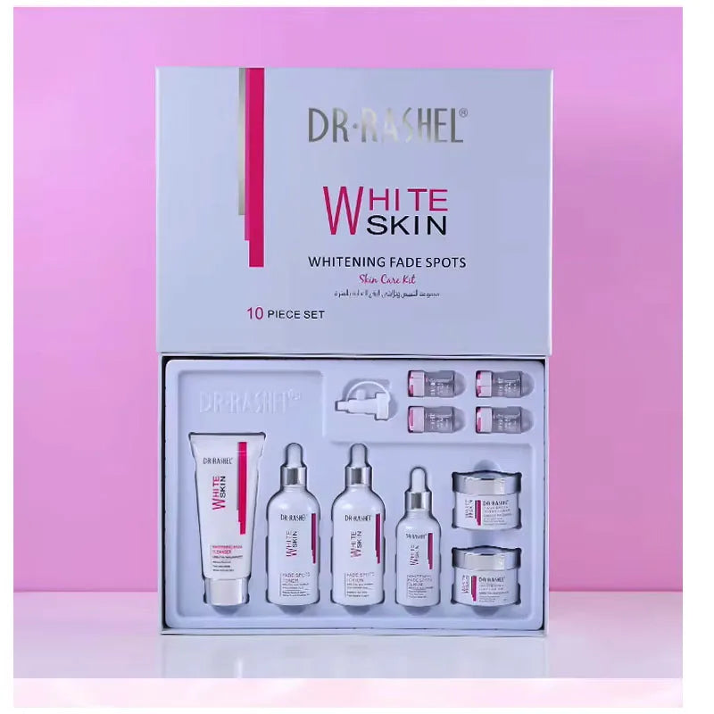 DR.RASHEL Brightening Fade Spots Skin Care Set-Face Serum Cream Facial Cleanser Lotion Toner Ampoule Serums