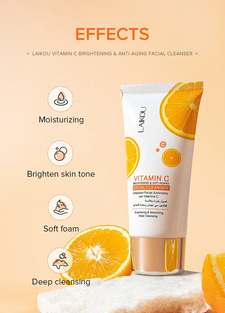 Dr.rashel Natural Vitamin C Nourishing Repair Cleanser Skin Care Whitening Moisturizing Shrinking Face Washing Product