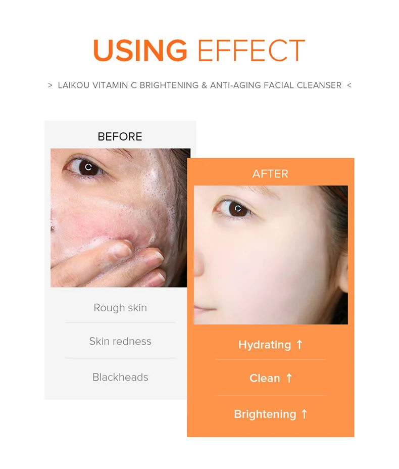 Dr.rashel Natural Vitamin C Nourishing Repair Cleanser Skin Care Whitening Moisturizing Shrinking Face Washing Product