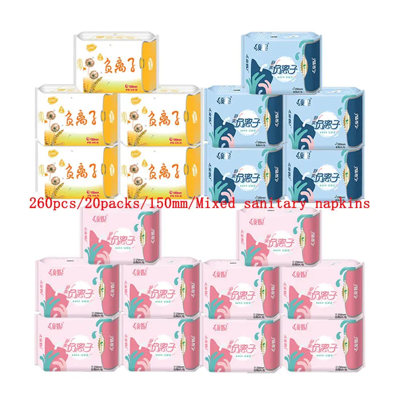 600pcs/20packs Anion Menstrual Pad Sanitary Towels Panty Liners For Women Health Care Feminine Hygiene Product Towels Cotton Pad