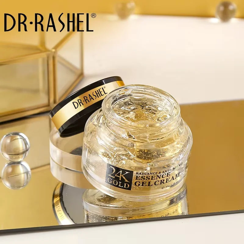 DR.RASHEL 24K Gold Radiance Anti-Aging Essence Gel Cream with Collagen And Glycerin Brightens 50G
