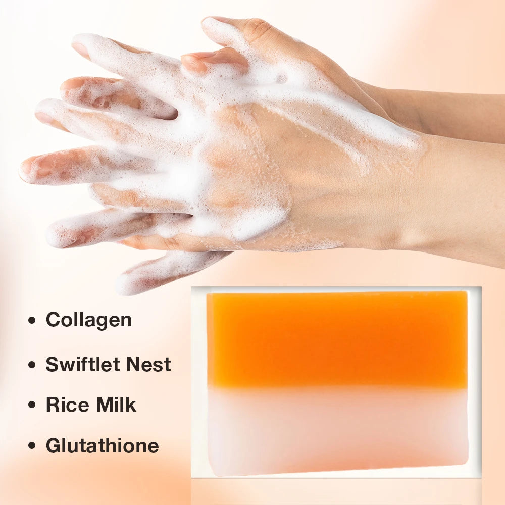 Kojic Acid 100g Whitening Soap, Glutathione Skin Lightening, Anti-aging & Moisturizing Handmade Soap for Face & Body