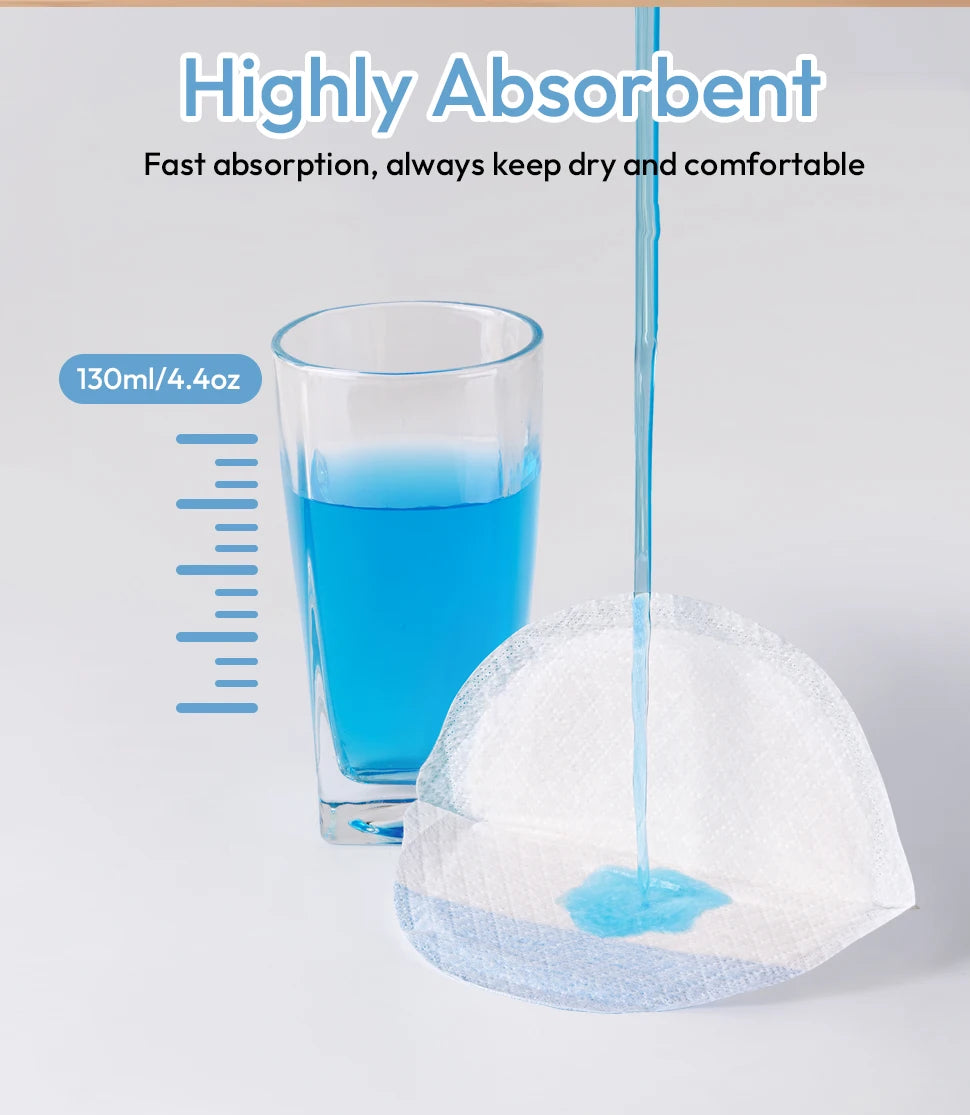 NCVI 2025 New Disposable Nursing Pads,Ultra Absorbent Breastfeeding Pads for Leaking Milk, Thin & Soft Nipple Pads