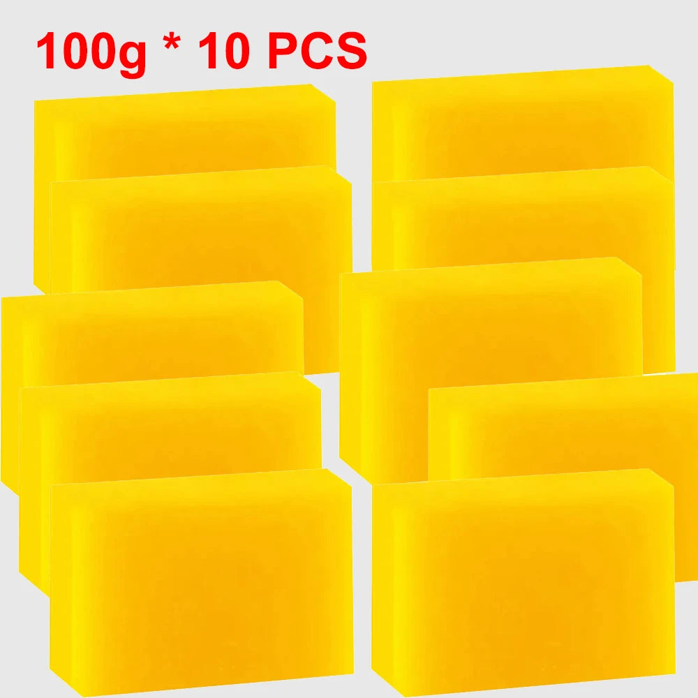 100g 1-10 PCS Turmeric Hand Made Soap, Lemon Kojic Acid Soap, Shower and Facial Soap