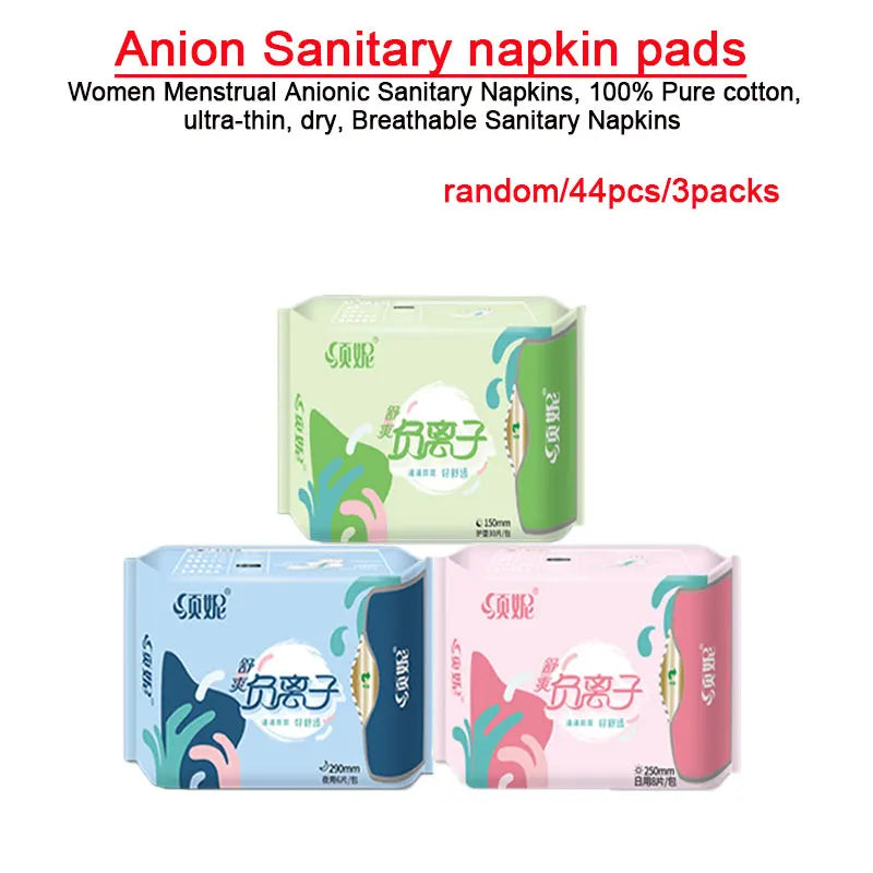 24pcs=3 packs/ Anion Menstrual Pad Sanitary Towels Panty Liners For Women Health Care Feminine Hygiene Product Towels Cotton Pad