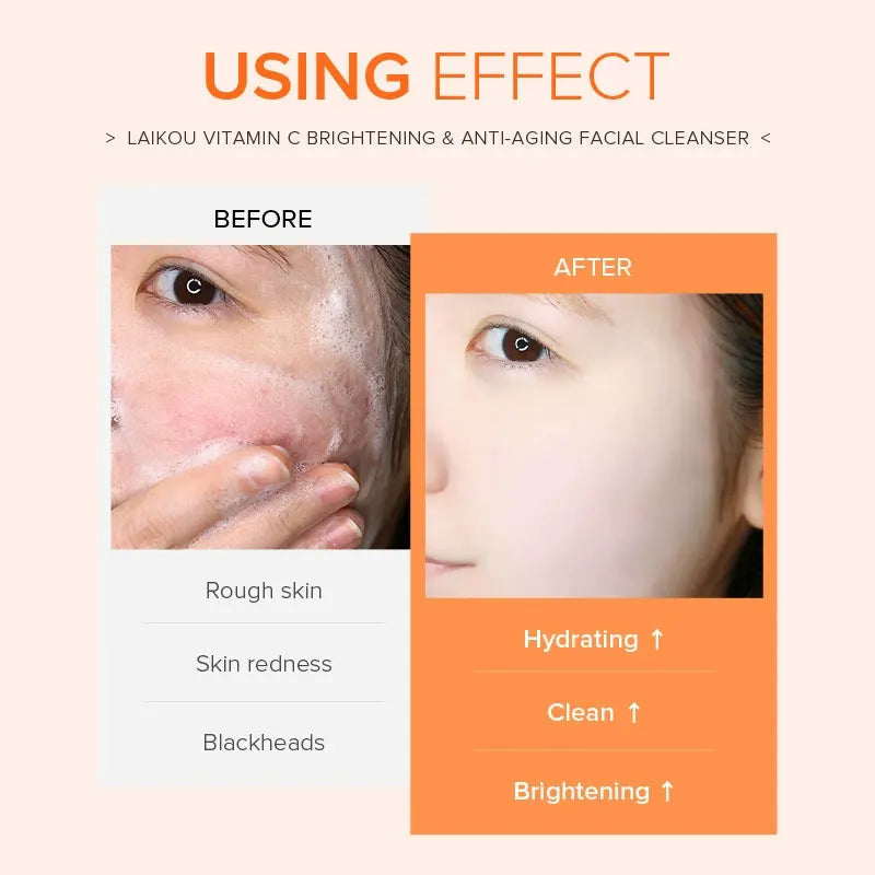 Dr.rashel Natural Vitamin C Nourishing Repair Cleanser Skin Care Whitening Moisturizing Shrinking Face Washing Product