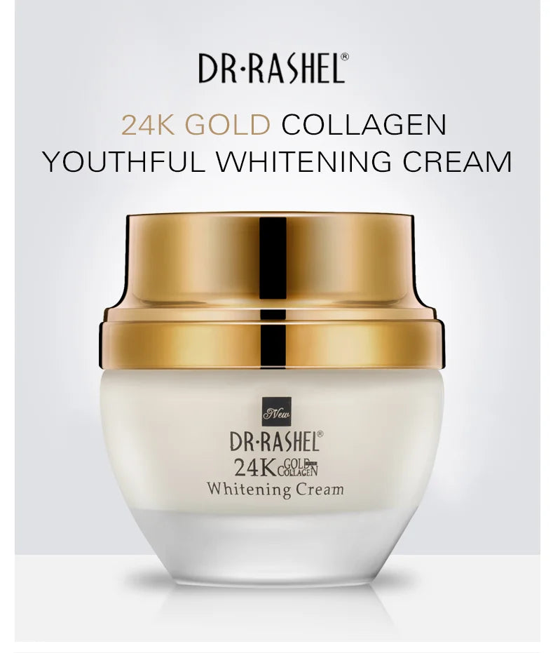 DR.RASHEL Skin Care 24K Gold Collagen Whitening Cream Moisturizing Lightening Brighten Spot Day Cream Nourishing Facial Cream