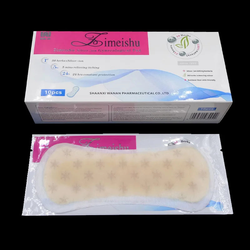 30 Pcs zimeishu silver-ion gynecological cure care pad womens medicated pads sanitary pads female feminine hygiene yoni pearls