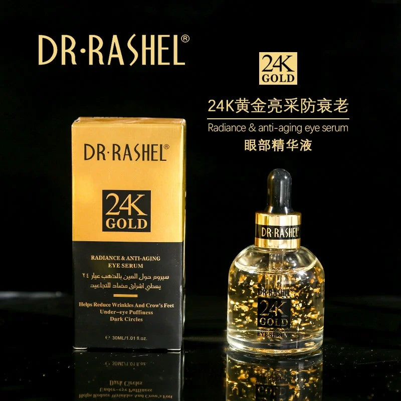 DR.RASHEL 24K Gold Radiance Anti-Aging Eye Serum Circles Wrinkles Puffiness Dry Skin
