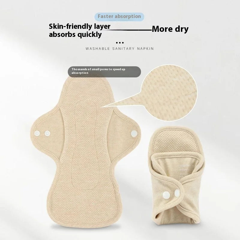 Cloth Sanitary Napkin, Bacteriostatic Extended Pads Cotton Leak-proof Reusable Washable Pad Menstrual Women Sensitive Skin Liner